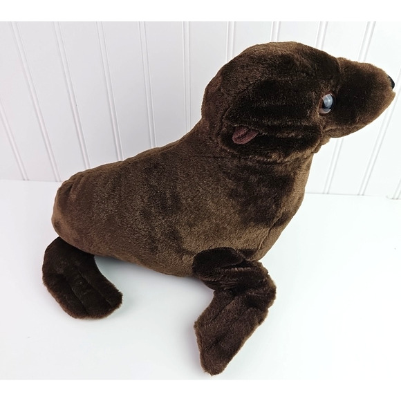 Wild Republic RETIRED Plush Brown Seal Realistic Stuffed Animal Zoo Ocean 14 in - Picture 6 of 12